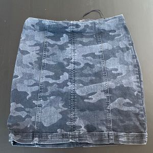 Free people camo mini skirt